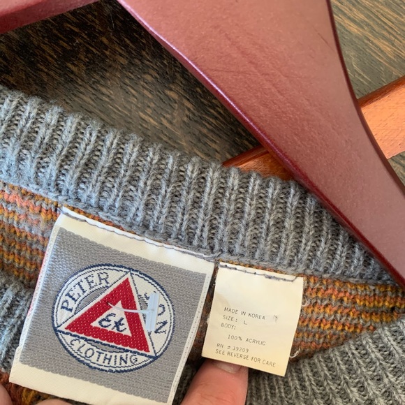 Vintage Peter Jon Clothing 80s Graphic Art Deco Sweater Size Large - Picture 5 of 5